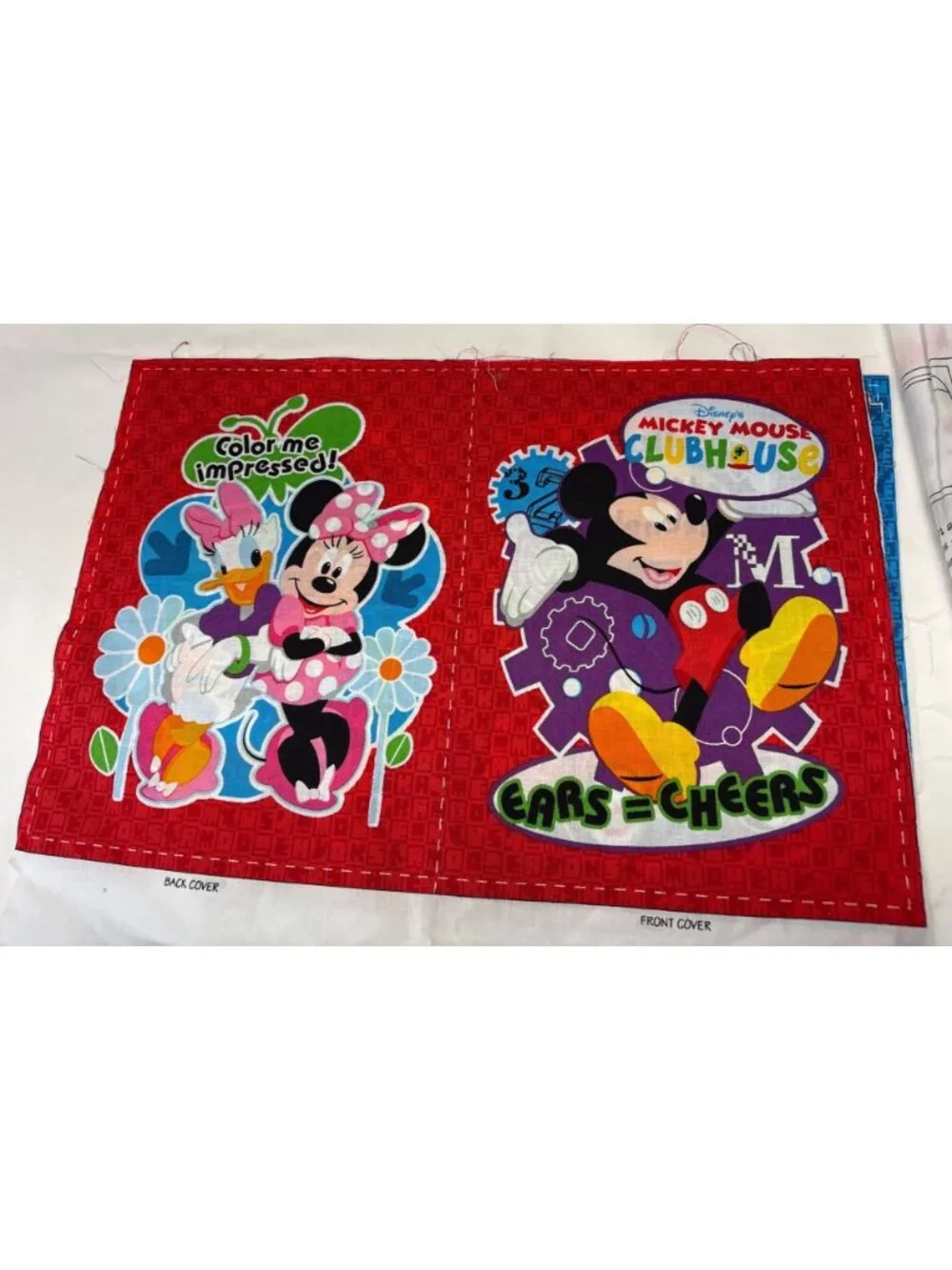 Disney Mickey Mouse Clubhouse Soft Book Fabric Panel DIY Ears=Cheers Kids Craft